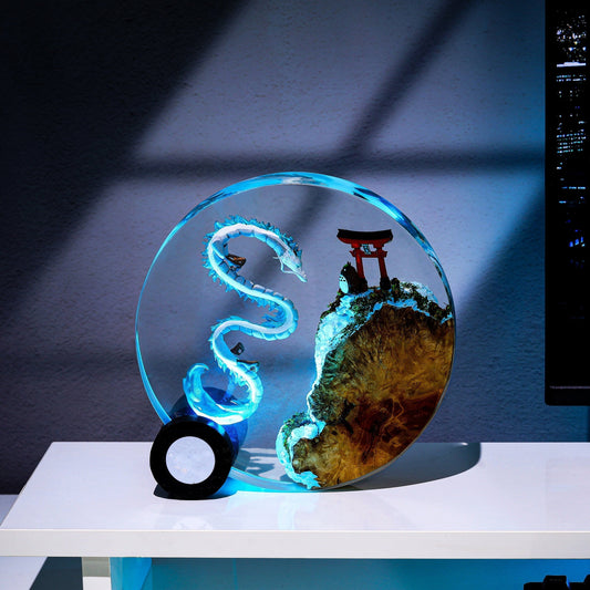 Japanese Dragon and To.rii Gate Epoxy Lamp(AR)