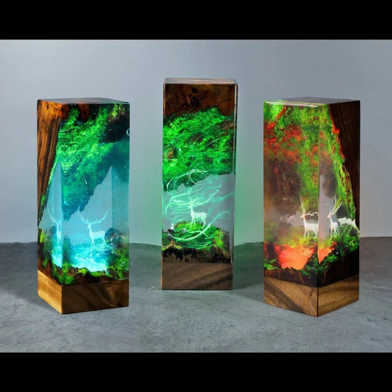 Epoxy Resin Lamps Made of Jungle Materials(SGR)