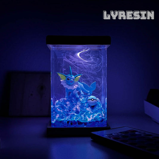 Vaporeon Epoxy Lamp