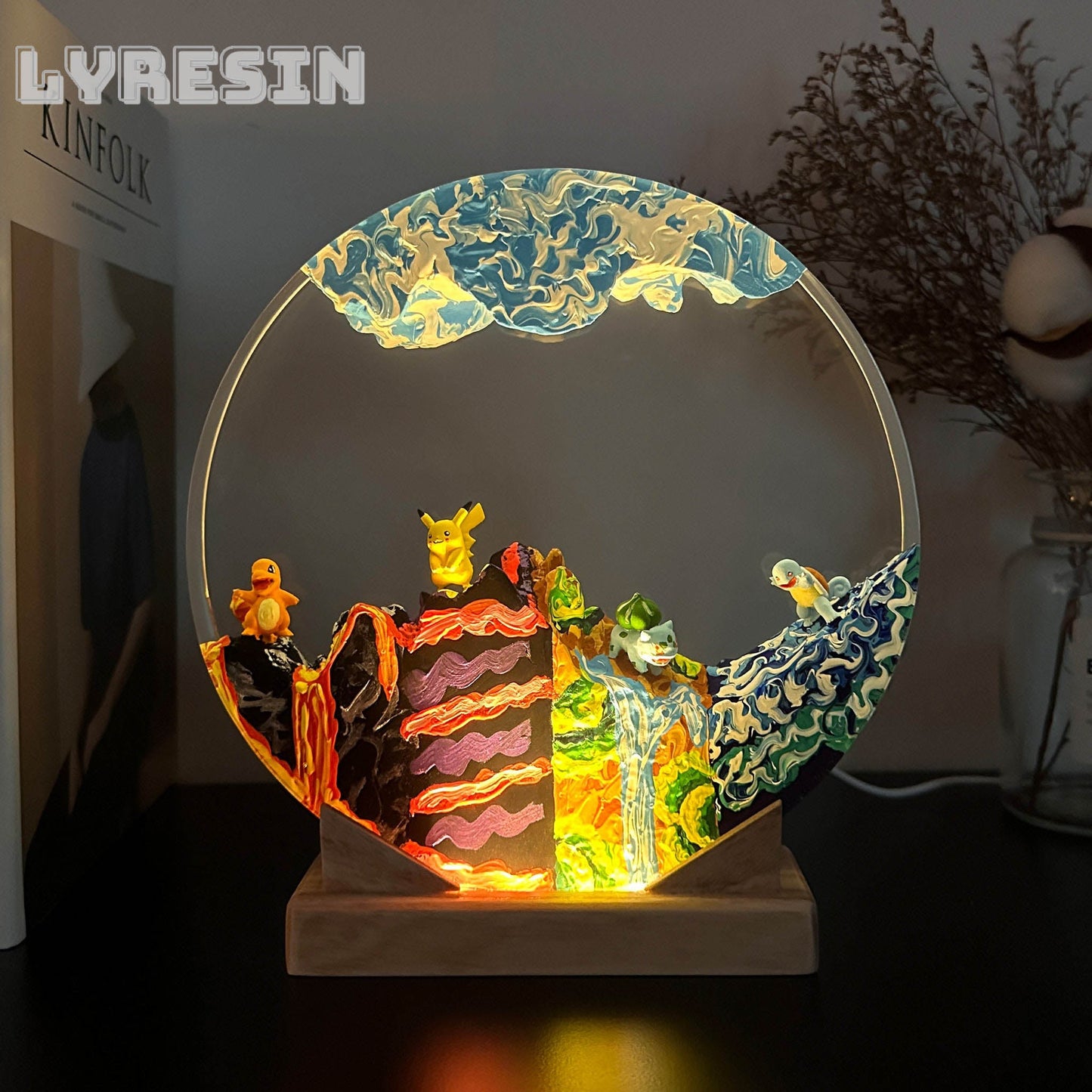 Custom Pi.kachu Pok.emon Epoxy Lamp