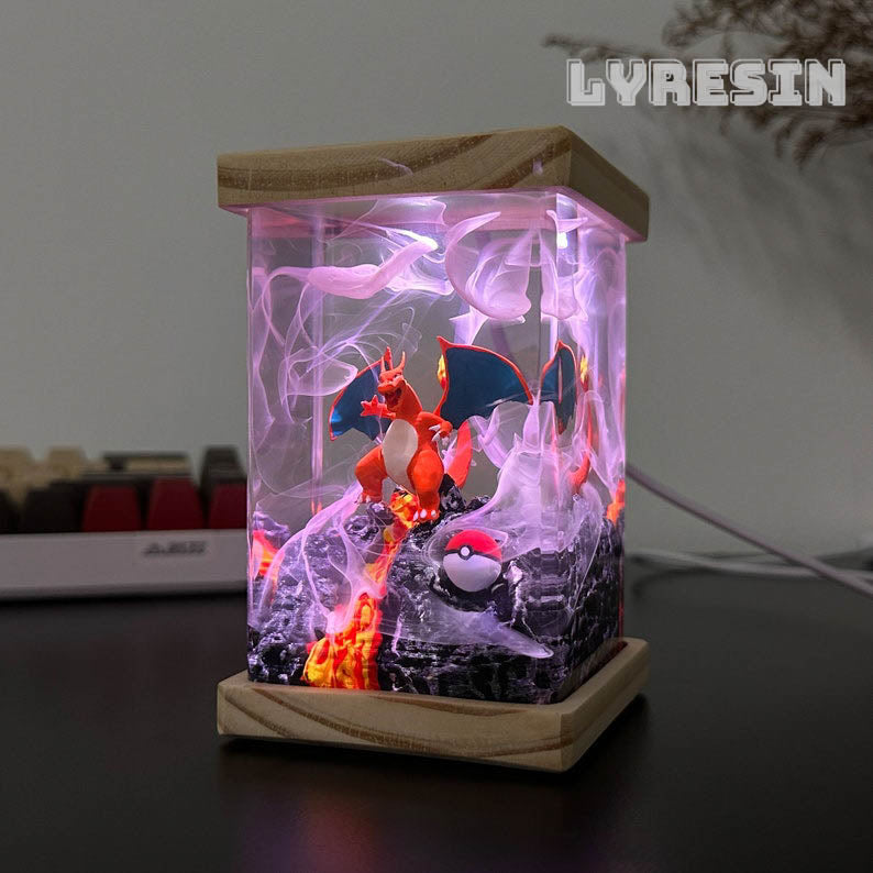 Cha.rizard Resin Lamp