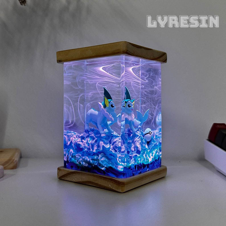 Vaporeon Epoxy Lamp