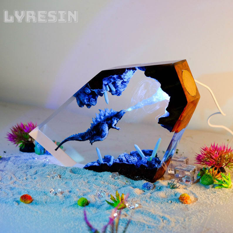 Monster God.zil.la Under The Ocean Resin Lamp