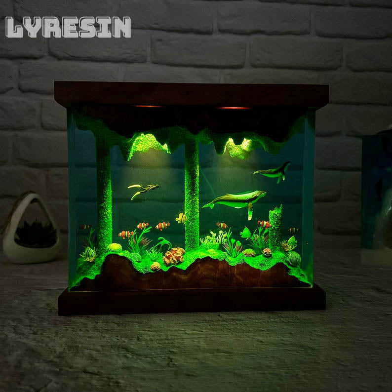 Humpback Whale Resin lamp 3