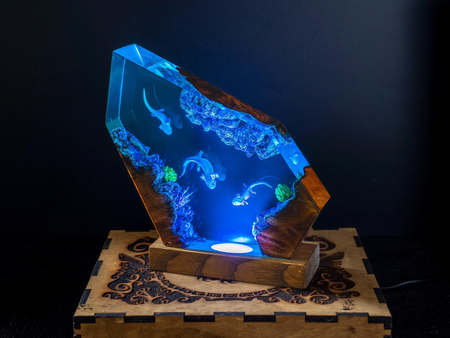 Axolotl Resin Lamp 3