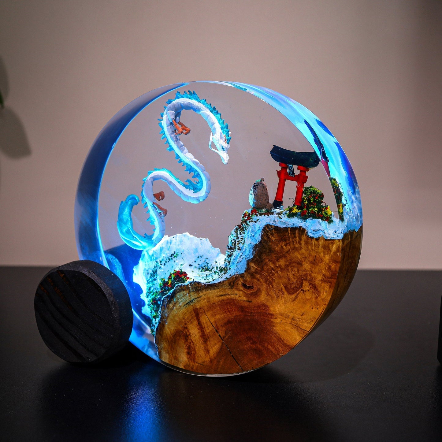 Japanese Dragon and To.rii Gate Epoxy Lamp(AR)