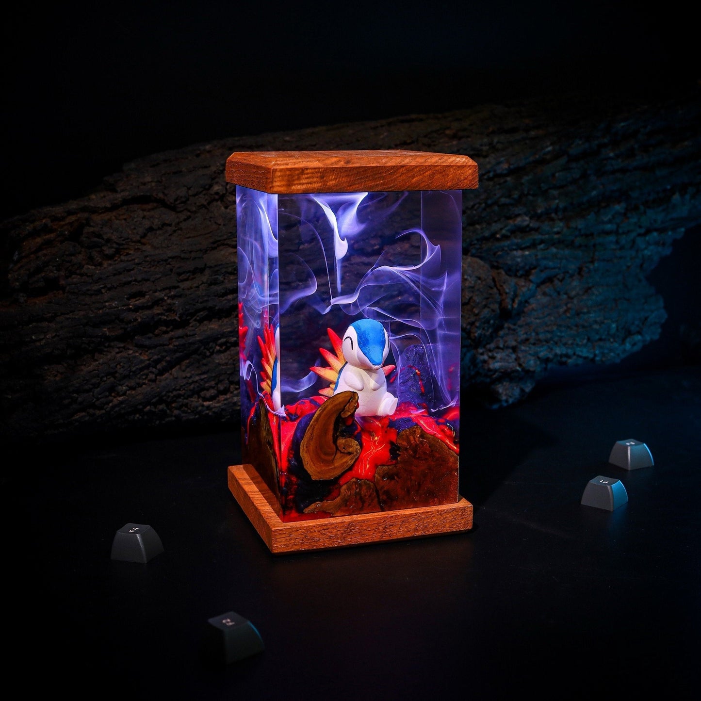 Cyndaquil PO.KEMON Epoxy Lamp